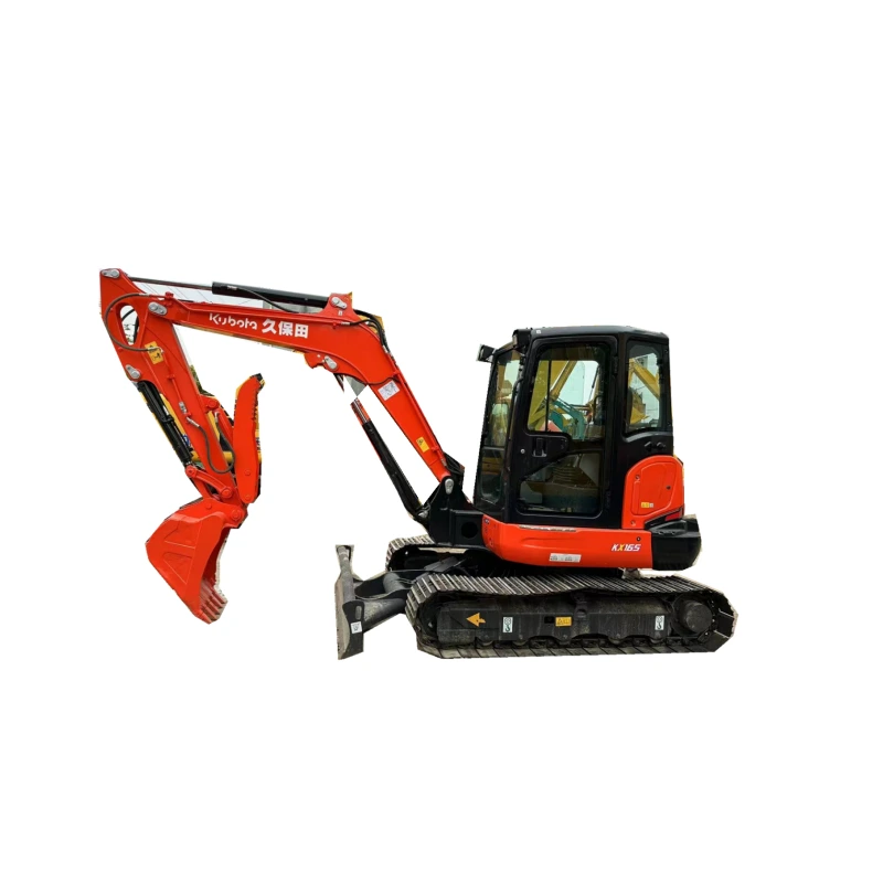 حفارة زاحفة هيدروليكية مستعملة طراز Kubota KX165-5 موديل 2022، وآلة حفر هيدروليكية طراز KX163-5 موديل KX155-3 متوفرة للبيع 1