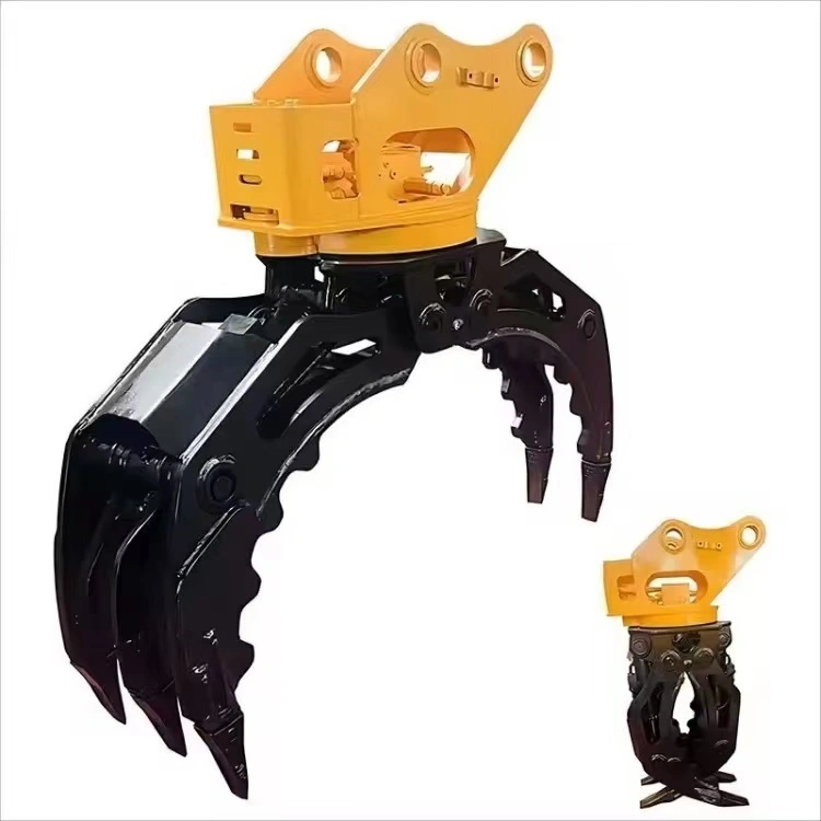 Factory sale hydraulic log grapple stump bucket Rotating durable wood for excavator 1