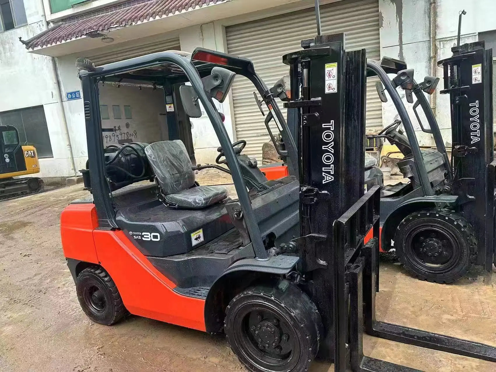 2019 Toyota 8FG30 Utilisé à gaz Utilisé Fork Fork Duplex Mast Livraison globale 1