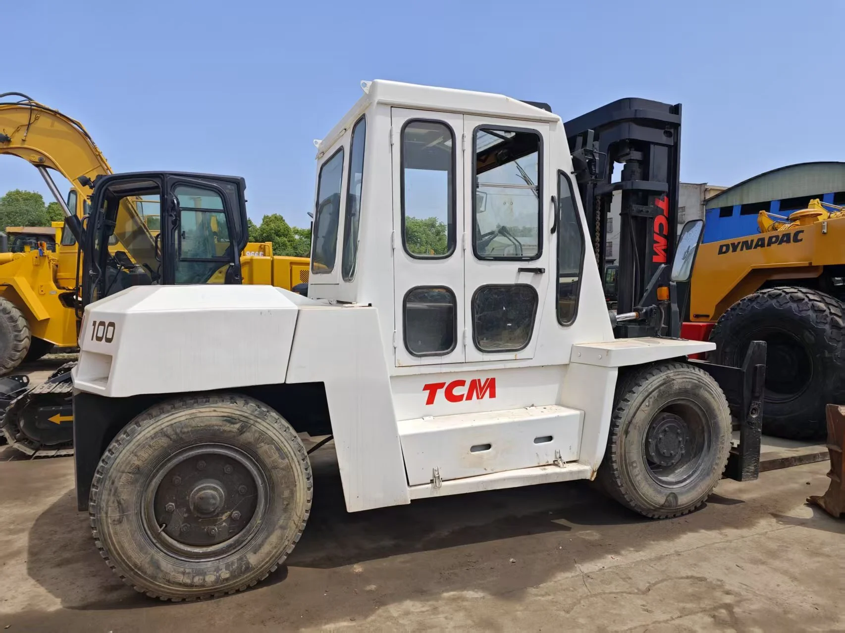 2017 TCM FD100 Used Forklift 10 Ton Secondhand Forklift Truck in Shanghai Yard 1