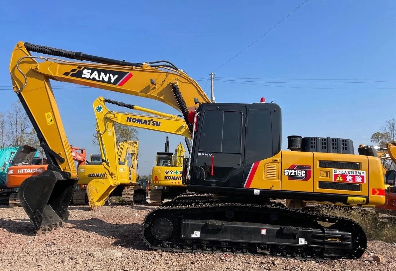 Excavadora de cadenas usada SANY SY215C 2021, equipo de excavación, maquinaria de construcción, venta 1