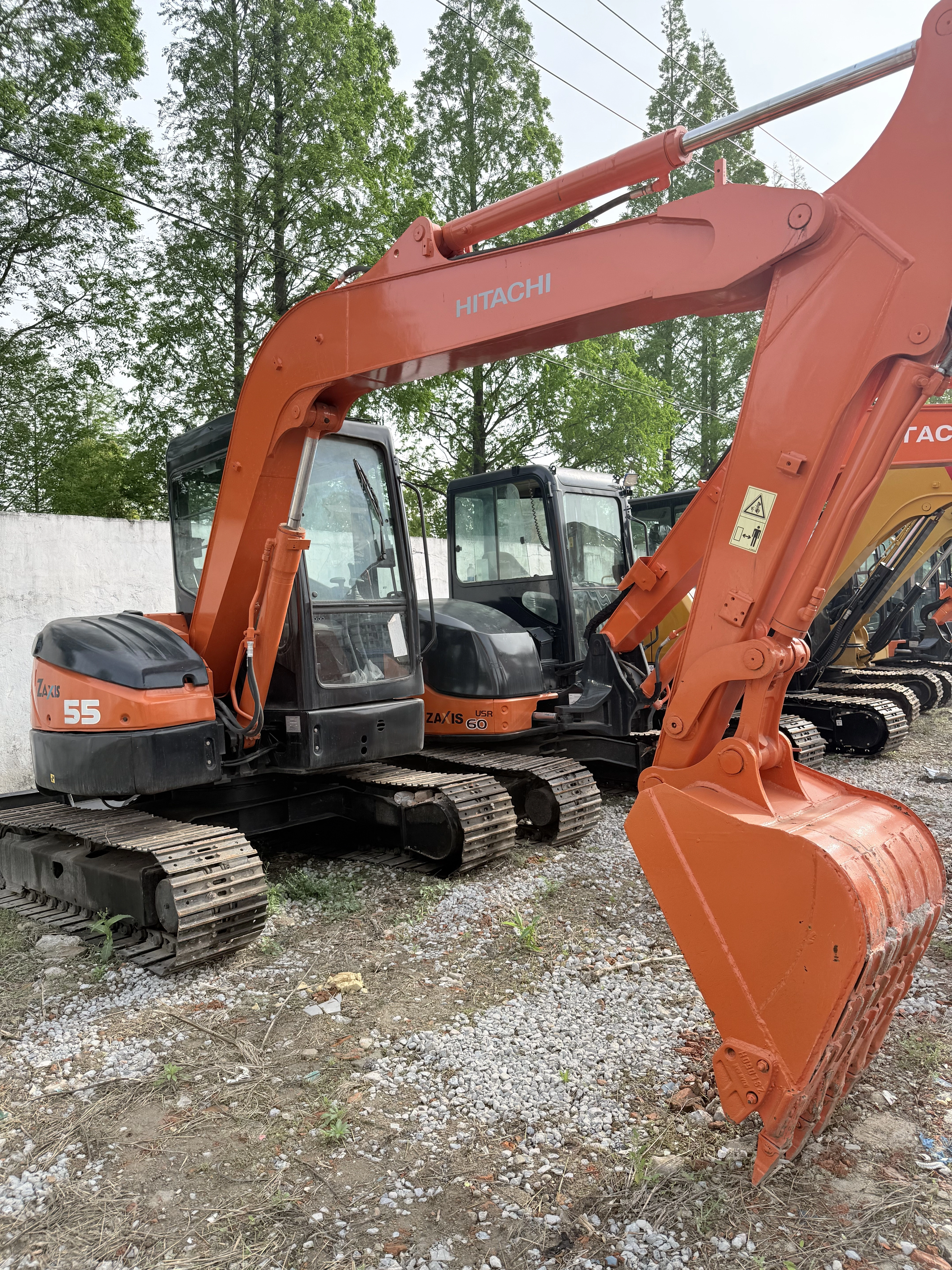 2017 HITACHI ZX55 Used Excavator Mini 5.5 Tons Secondhand Hydraulic Crawler Digger High Quality in Shanghai Yard 1