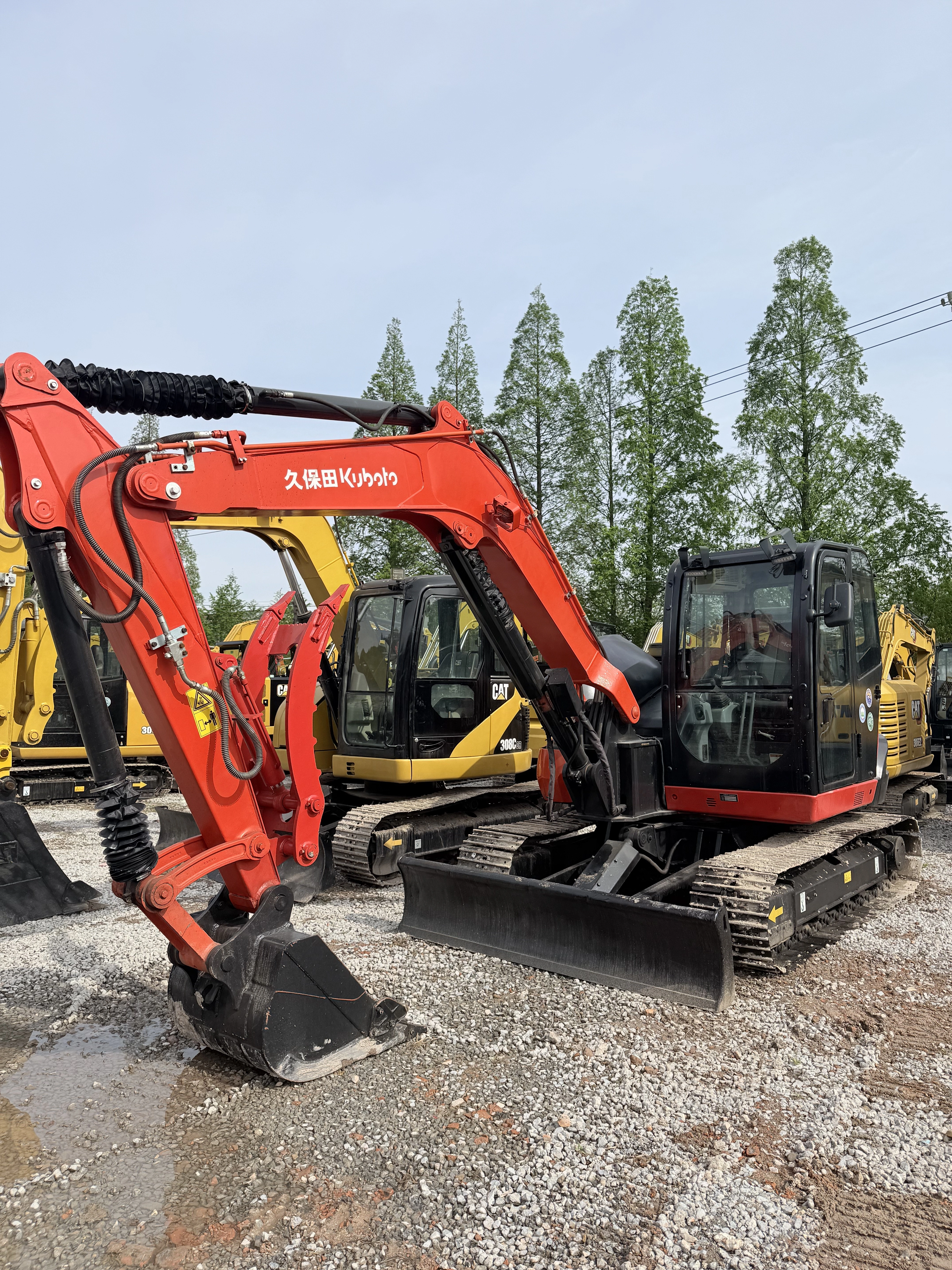 2022 KUBOTA KX080 Used Excavator 8 Tons Secondhand Hydraulic Crawler Digger High Quality in Shanghai Yard 1