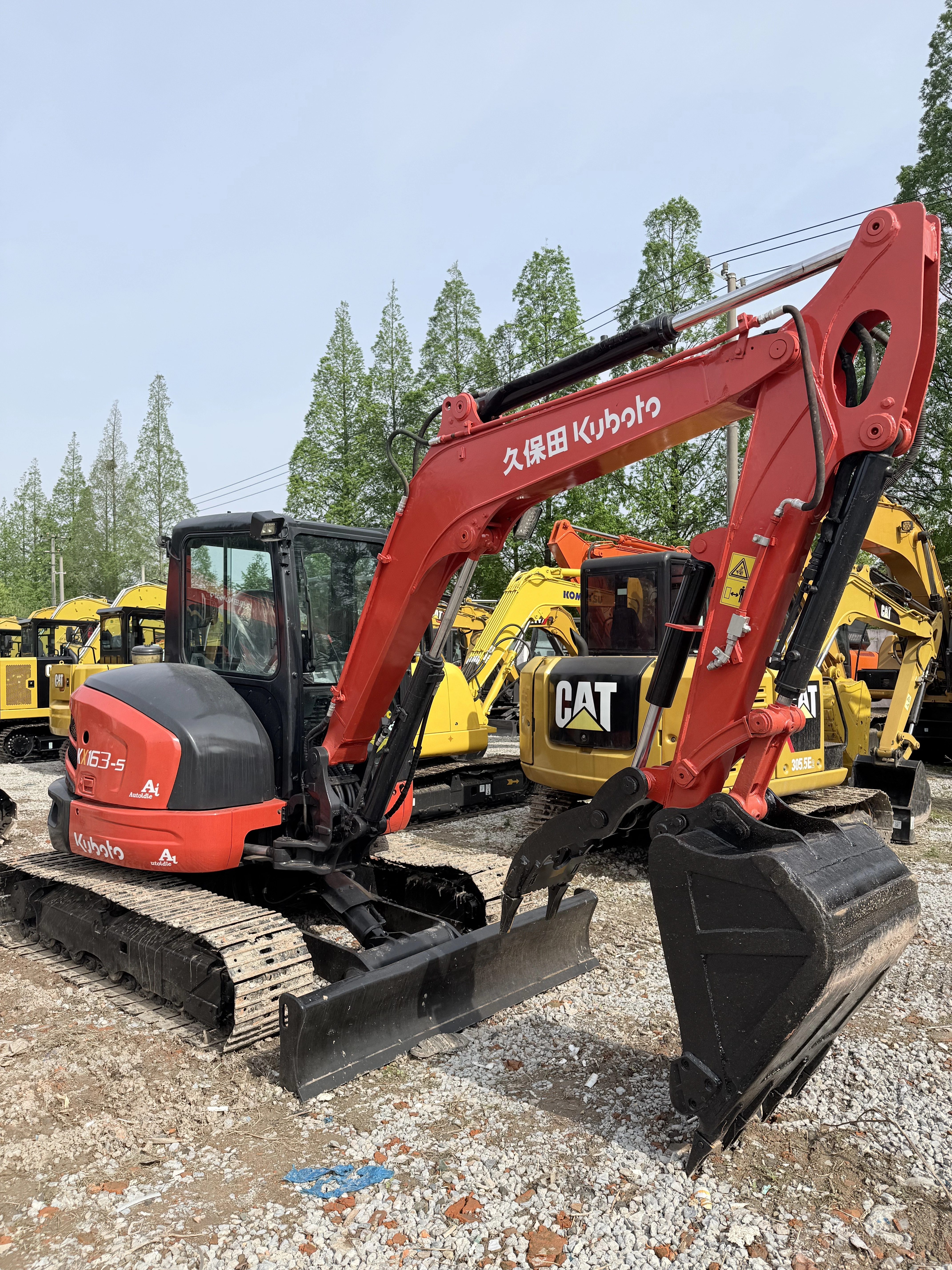 2023 KUBOTA KX163-5 Used Excavator Mini 6 Tons Secondhand Hydraulic Crawler Digger High Quality in Shanghai Yard 1