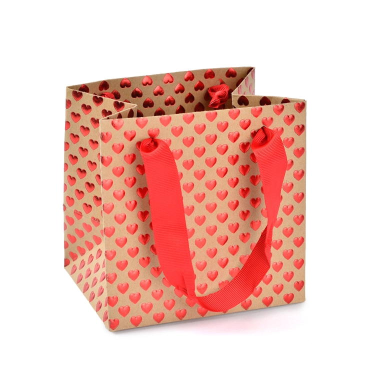 Luxury Gold Foil Heart Shape Gift Bag 1