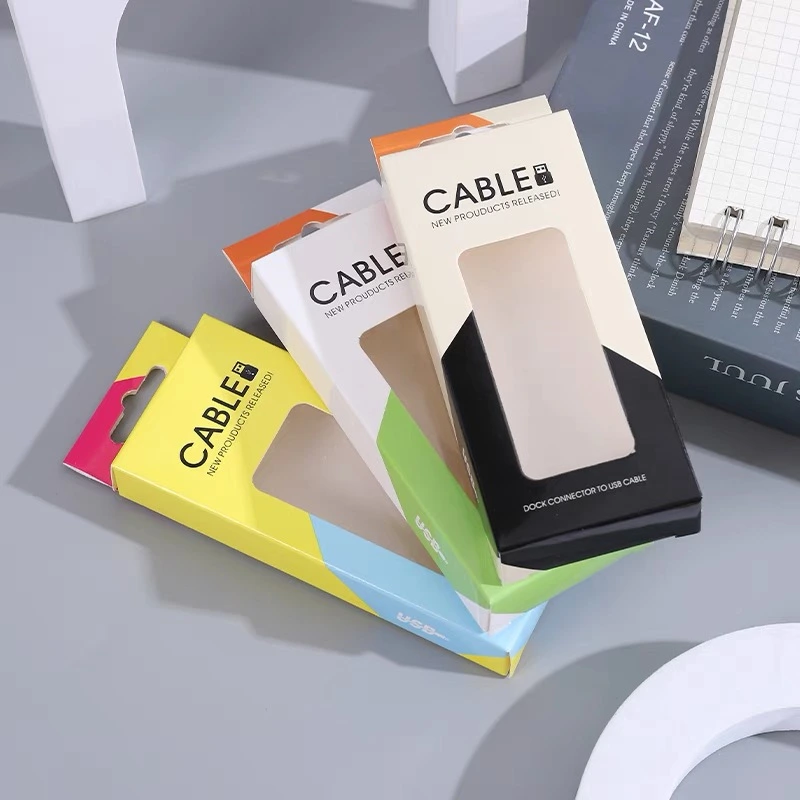 Caja de embalaje de cable USB con agujero 1