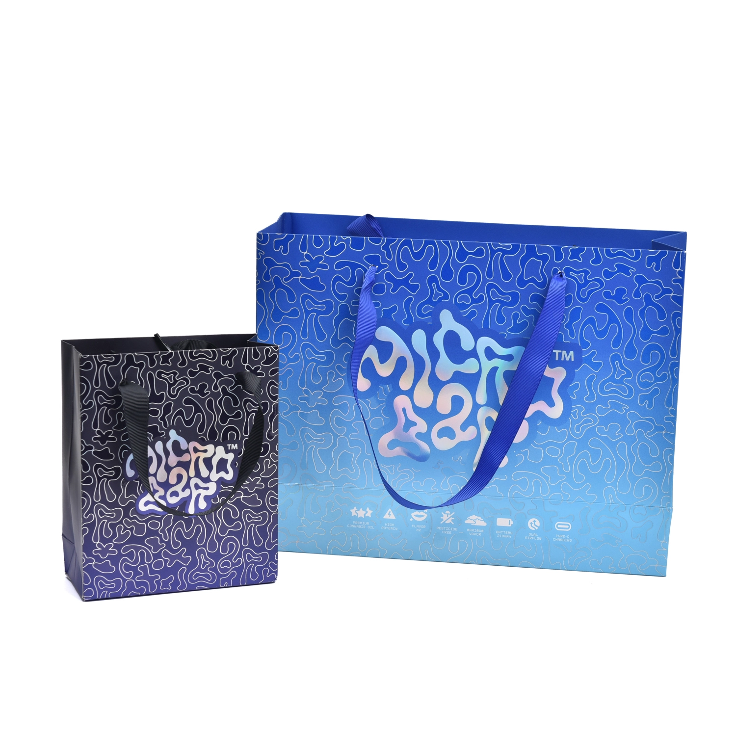 Luxury Silver Foil UV Printing Gift Bag Packaging 1