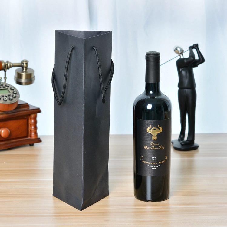 Creative Design Triangle Wine Paper Bag Customized 1