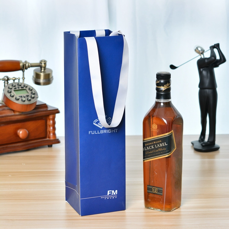 Custom Wine Gift Bag Packaging with Handle 1