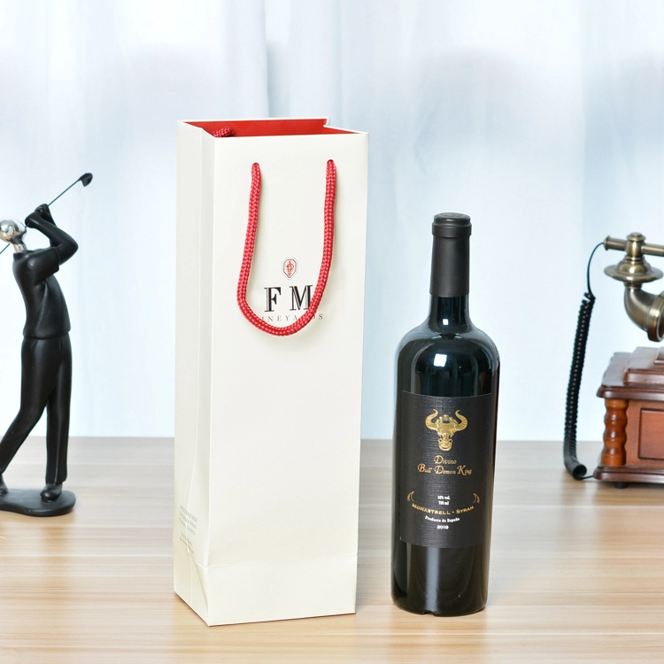 Custom Coated Paper Wine Gift Bag 1