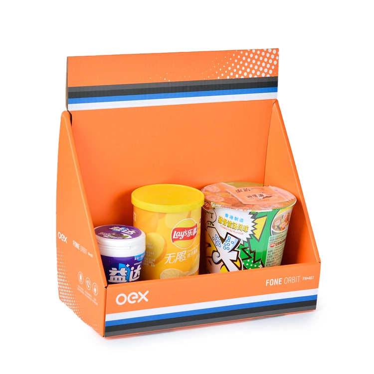 Corrugated Paper Supermarket Product Display Rack 1