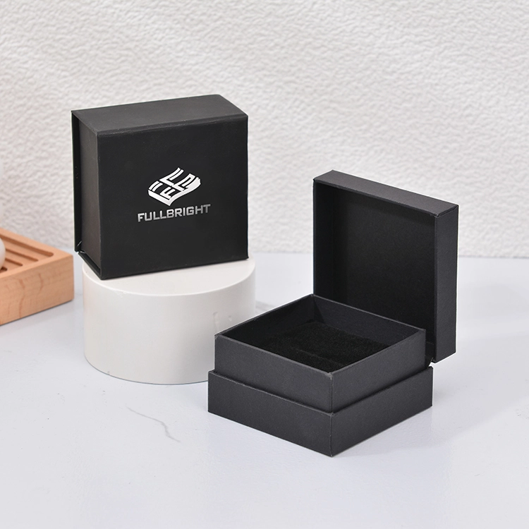 Custom Black Eco Friendly Ring Packaging Box 1