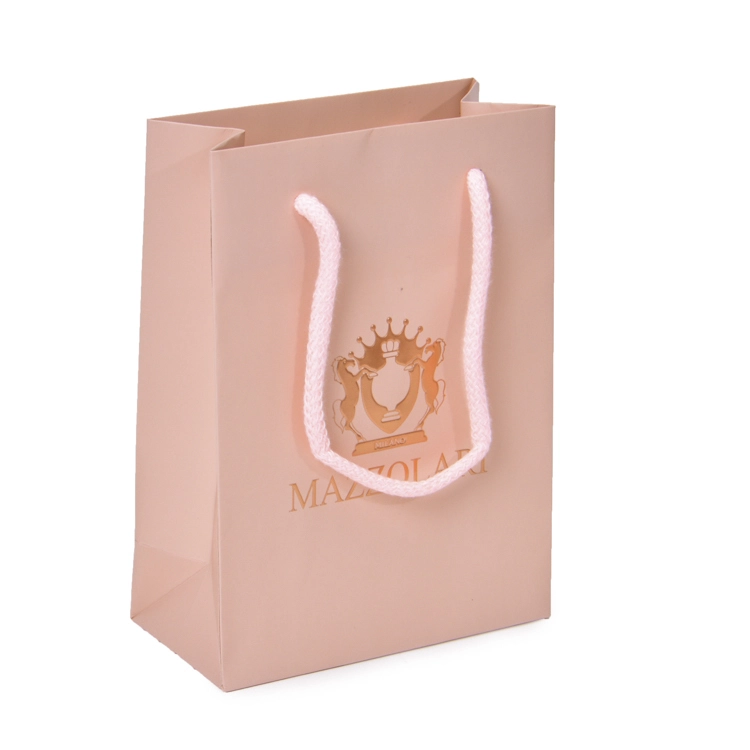 Luxury Gold Foil Logo Jewelry Packing Gift Bag 1