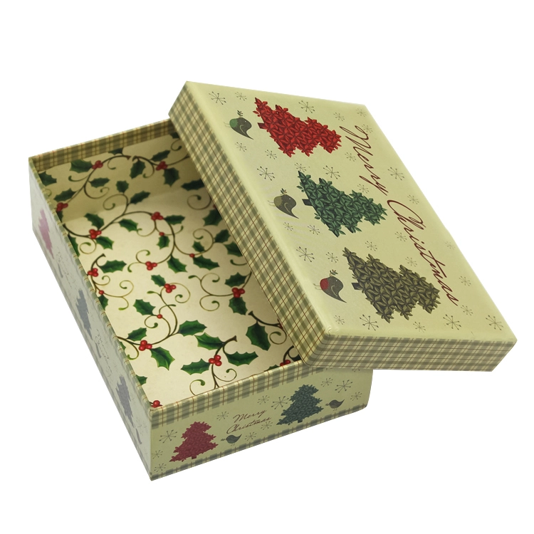 تغليف صندوق هدايا عيد الميلاد بغطاء وقاعدة مخصصة 1