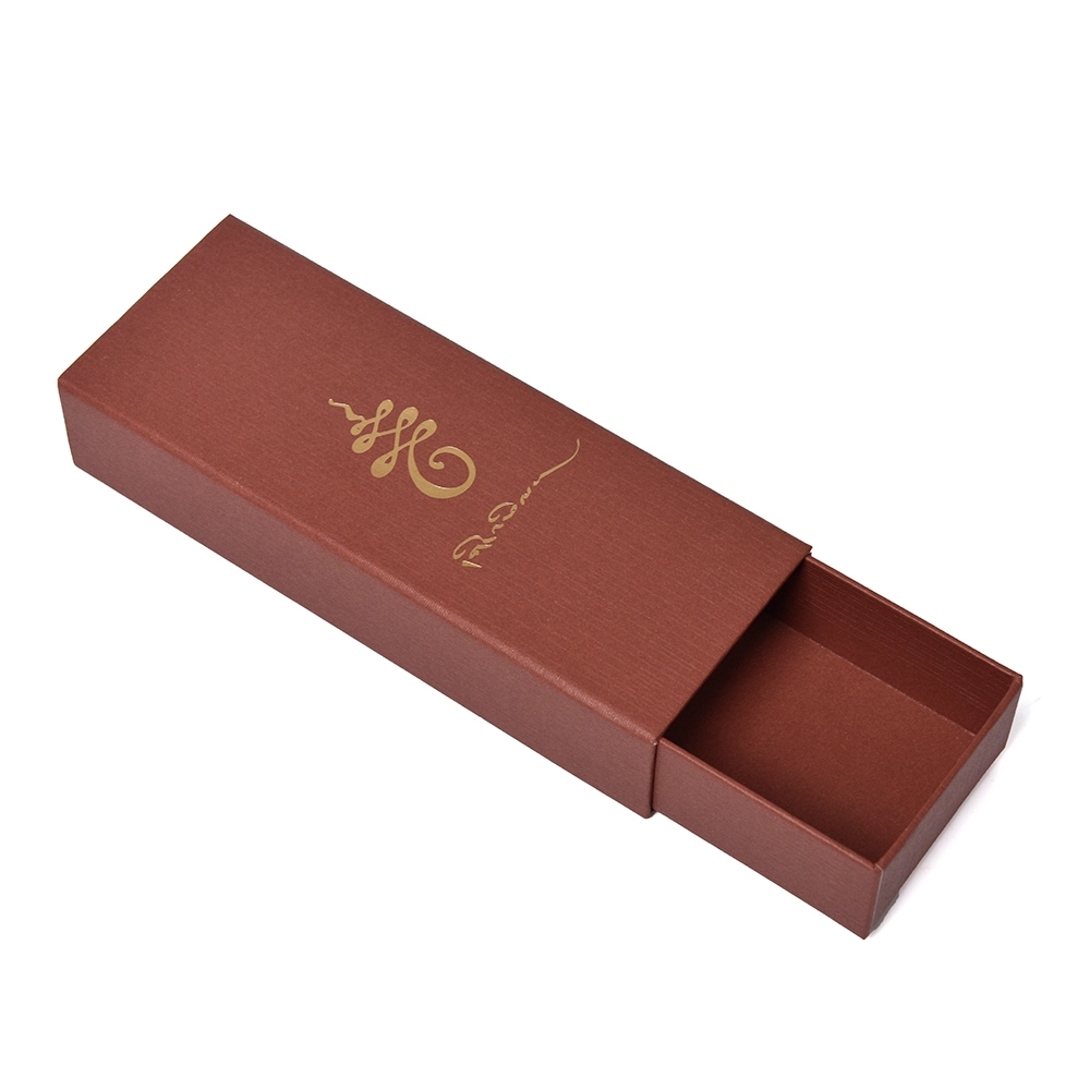 Custom Gold Foil Logo Drawer Box for Necklace Packaging 1
