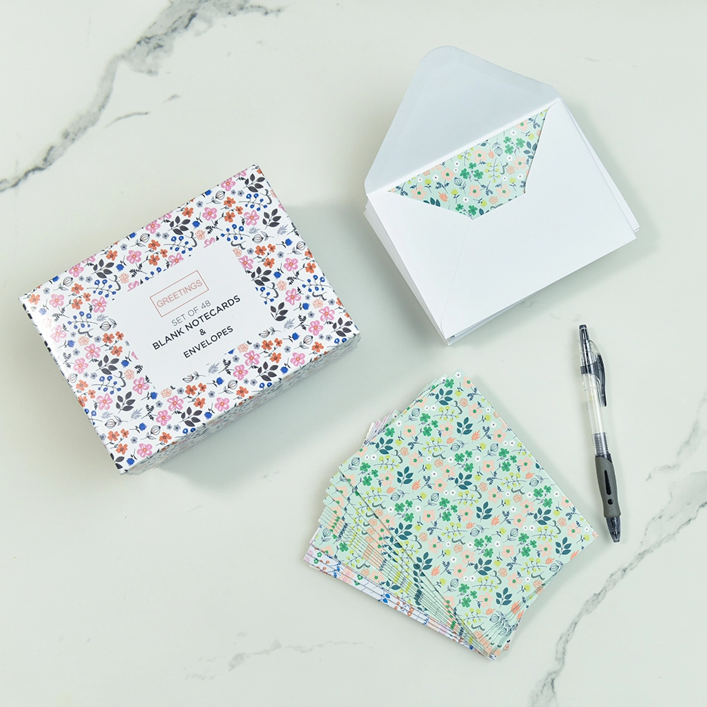 Custom 24 Pieces Packed Greeting Card and Envelopes Set 1