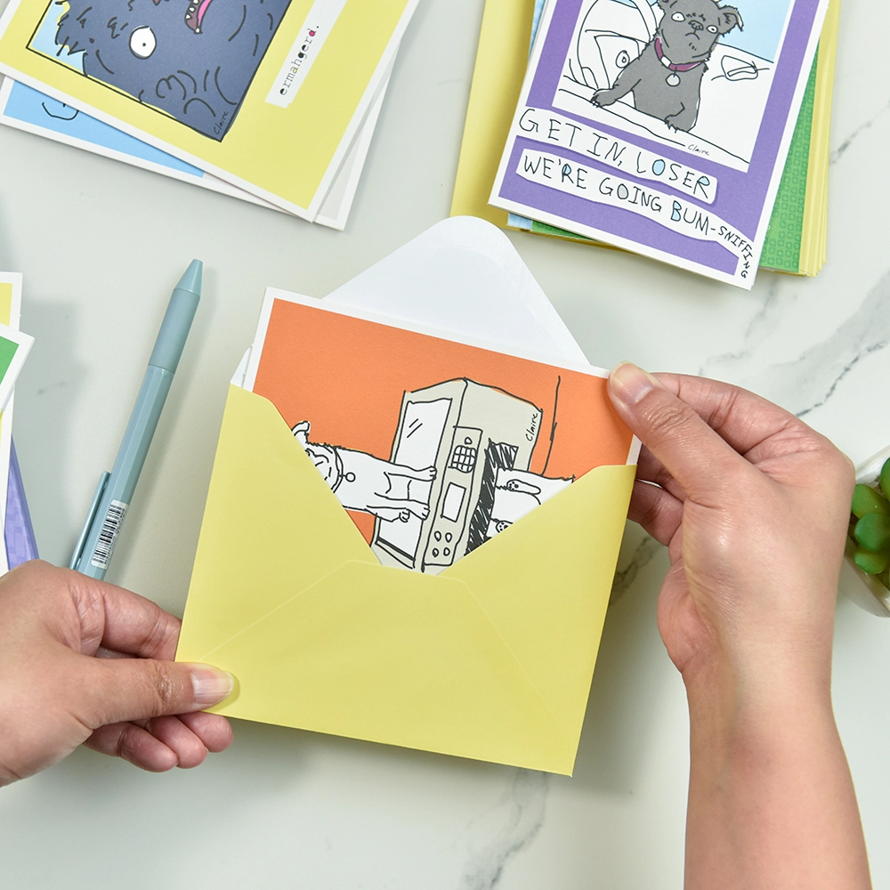 Custom CMYK Printing Greeting Cards and Envelopes Set 1