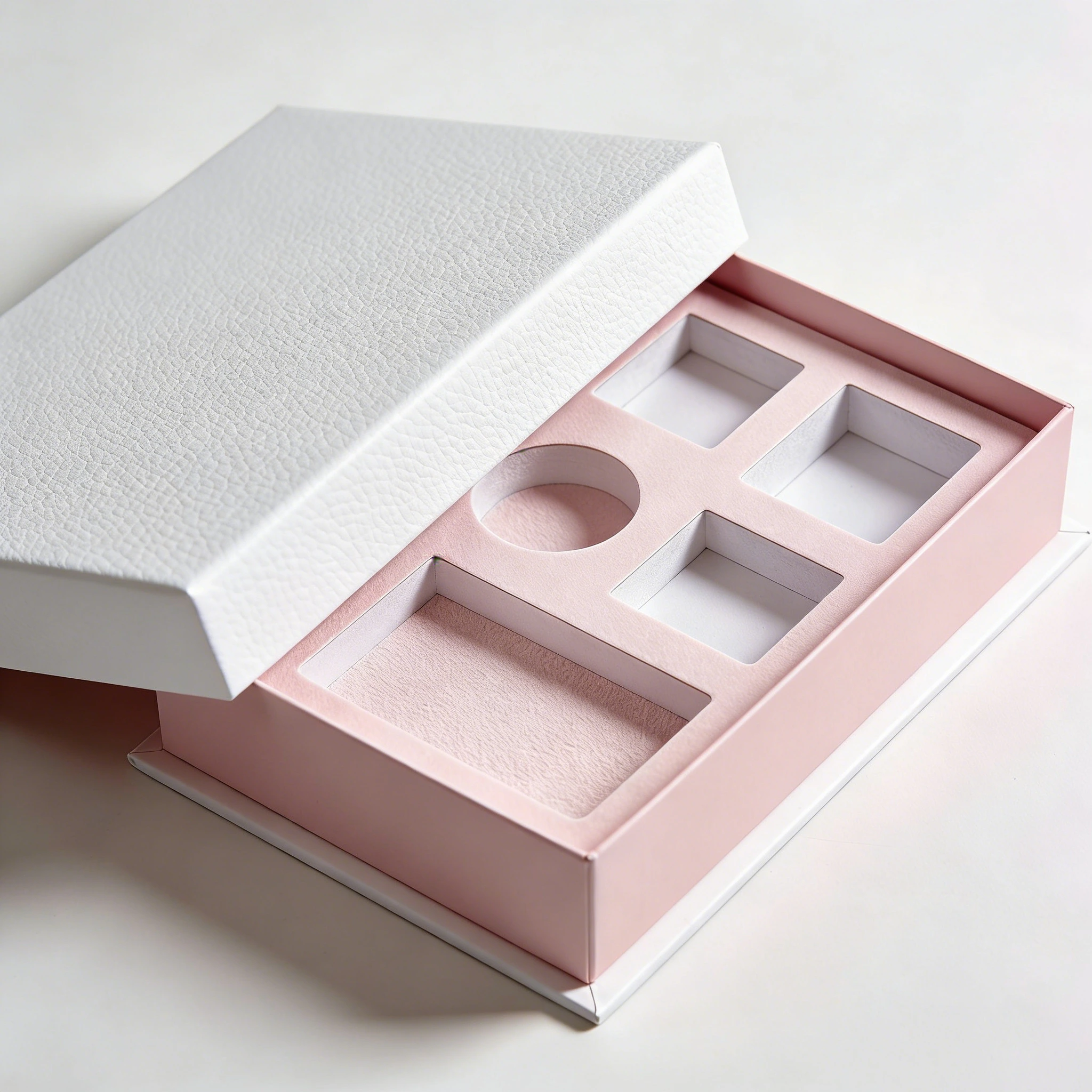 علبة مستحضرات تجميل فاخرة صلبة مصممة حسب الطلب مع صينية قابلة للتخصيص 1
