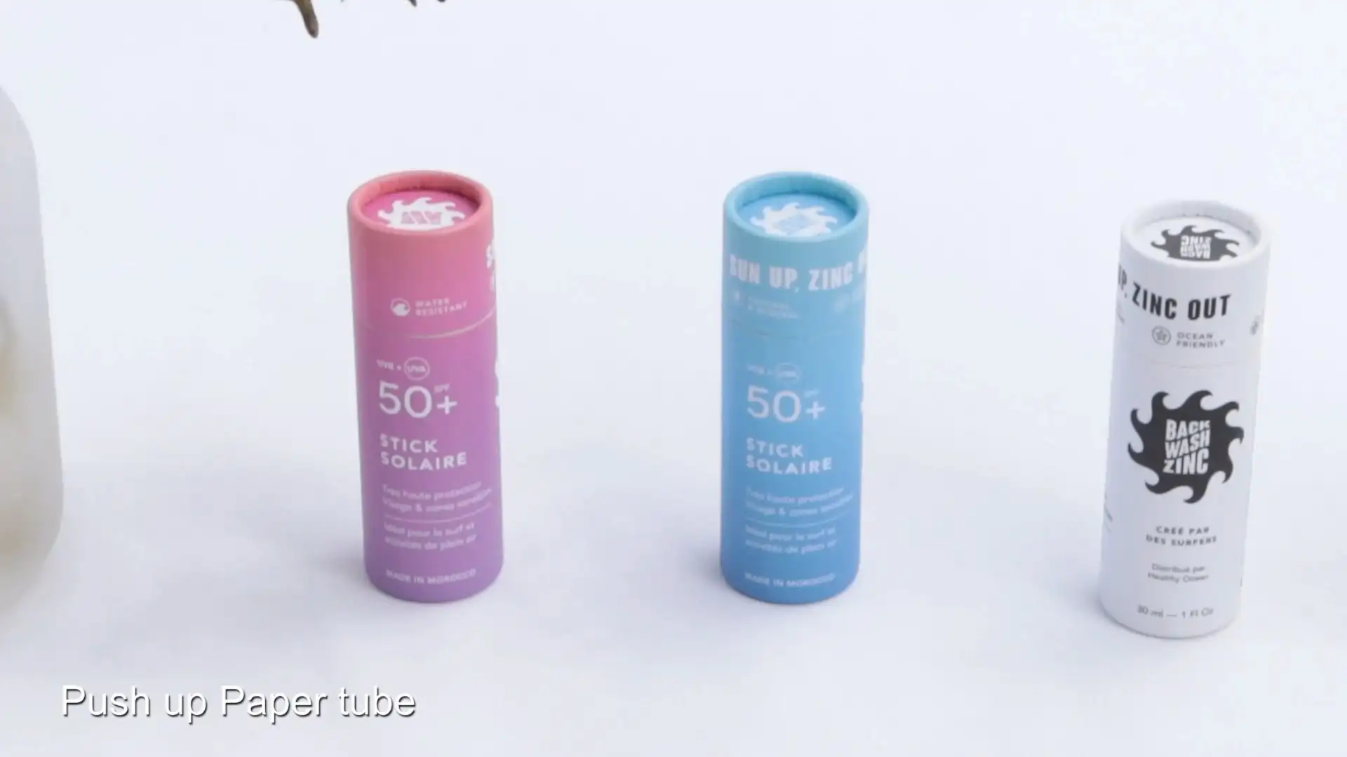 맞춤형 브랜드 디자인 생분해 성 크래프트 골판지는 탈취제 스틱 컨테이너 퇴비화 가능 종이 립밤 튜브 포장을 밀어냅니다. 1