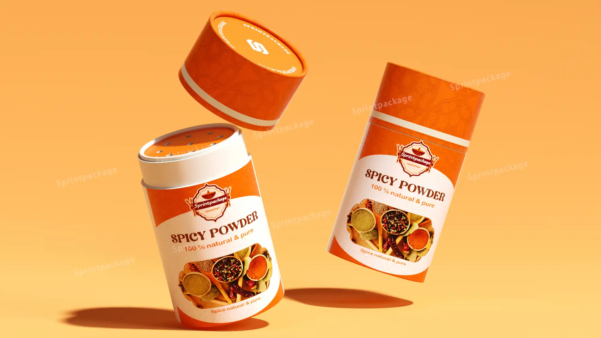 2024 New Custom Printing Eco Round Cardboard Paper Tube With Top Shaker Sifter 1