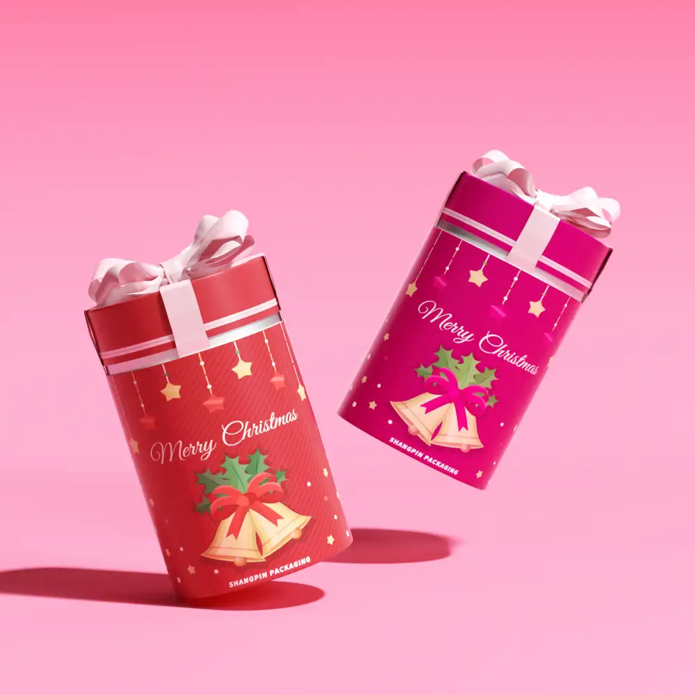 Kundenspezifische Schokoladenpapierröhrenverpackung, Weihnachtssüßigkeitsschachtel, Gummibonbons, Pappröhre 1