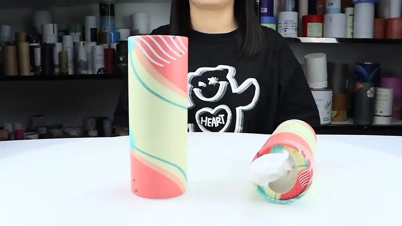 Customized Tissue Paper Tube Facial Tissue Paper telescopic cylinder tube 1