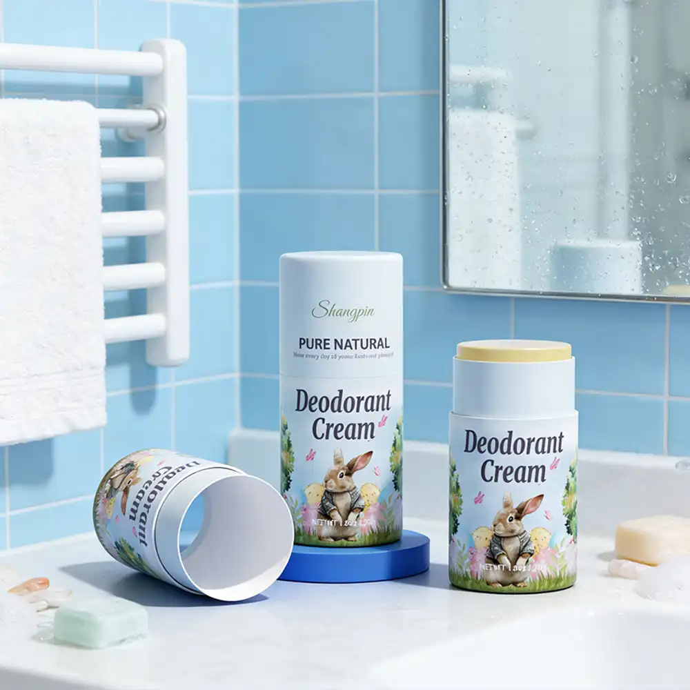 Sprintpackage Design Zylinder Push-Up Papierhülse Kundenspezifische kleine leere Kraftpapier-Deodorant-Papierverpackungshülse 1