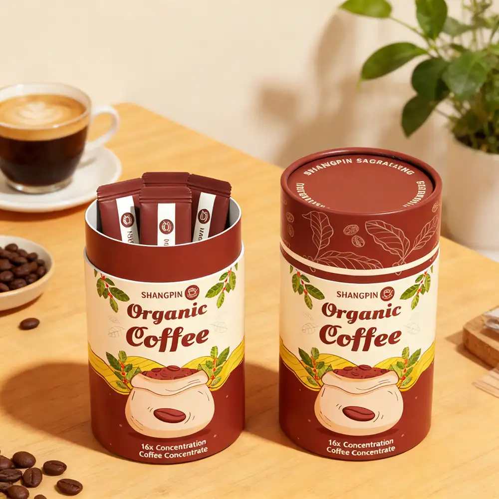 Eco Friendly Cylinder Tube Box Cardboard Tea Leaves Paper Tube Coffee Packaging 1