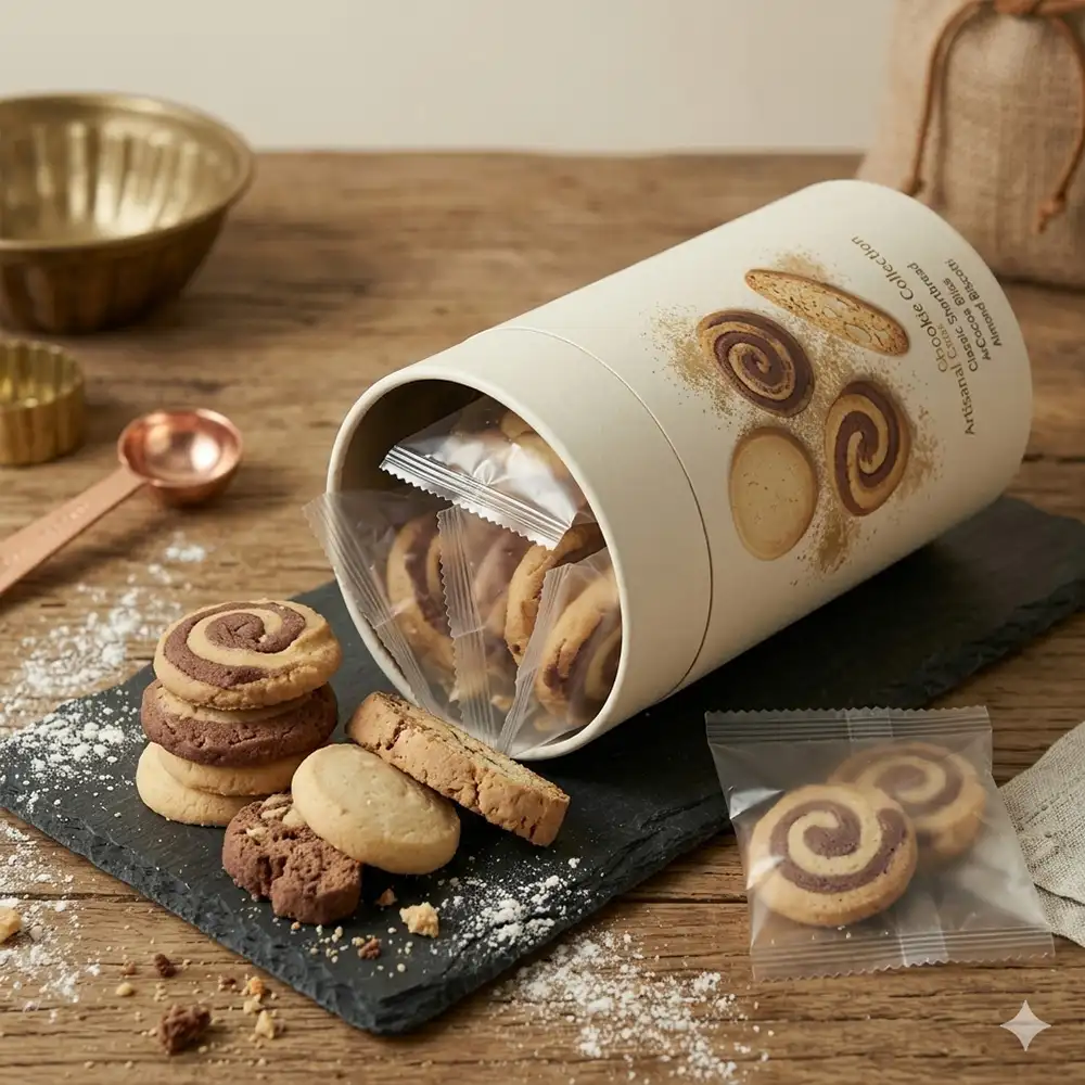 Экологически чистая, пригодная для вторичной переработки, биоразлагаемая цилиндрическая туба из крафт-бумаги, коробки для упаковки закусок и снеков, нестандартных размеров. 1