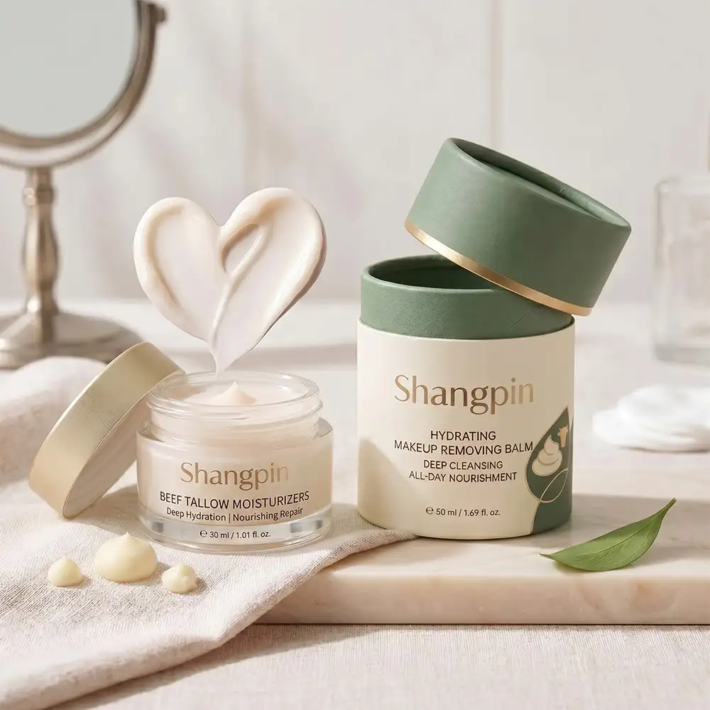 Custom Cardboard Cylinder Boxes for 50ml 100ml Face Cream Jars 1