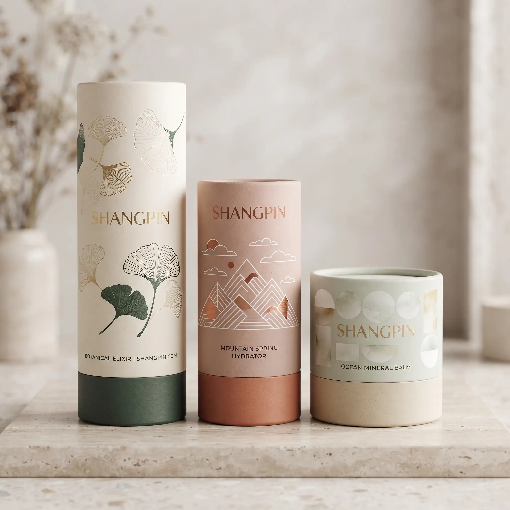 Eco-Friendly BiodegradablePaper Tube Packaging PPWR Compliant Canister Custom Manufacturer for Cosmetic 1