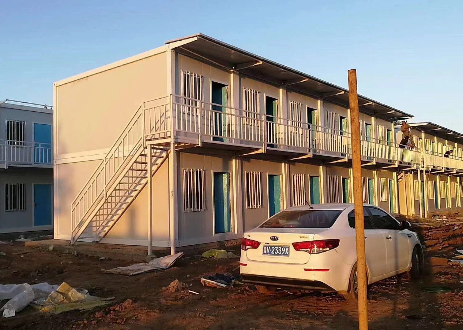 Detachable Container House Open Air Corridor For Engineering Campsite Dormitories/Office Building 1