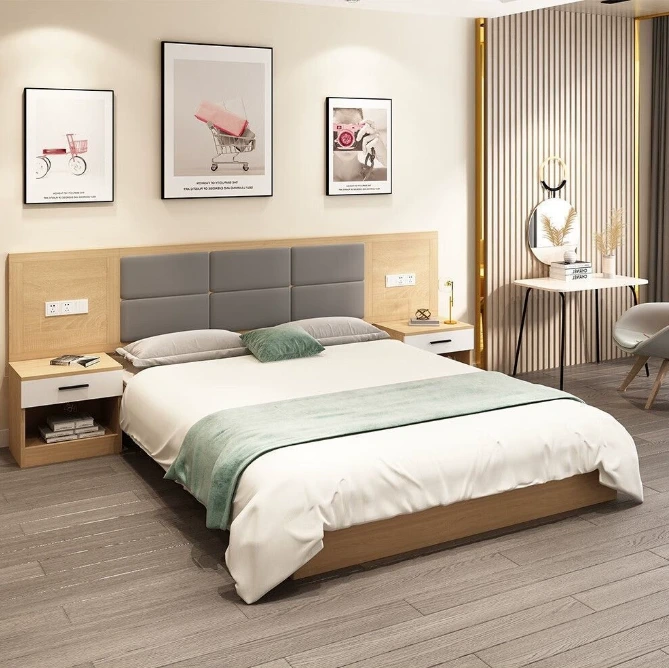 King-Size Guest Room Bed with Modern Simplicity and Comfort Furniture 1