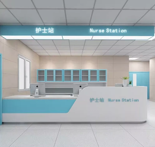 Hospital marble guide desk, nurse station work bar 1