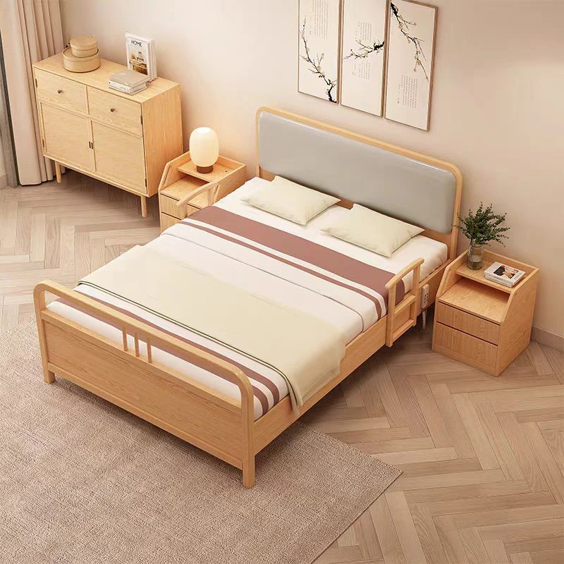 Madera sólida de calidad + cama eléctrica inteligente y elevable, cuidar su salud 1
