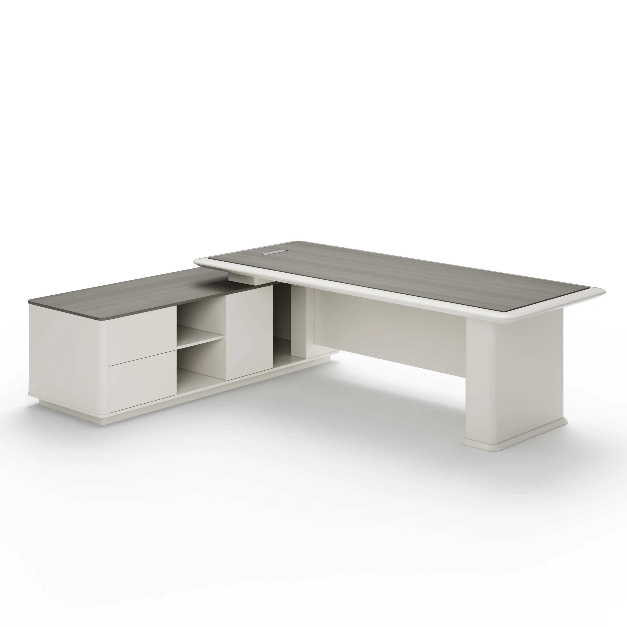 Burris Executive Desk | Modern Manager Office Desk with Storage Cabinet | Zhihon Furniture 1