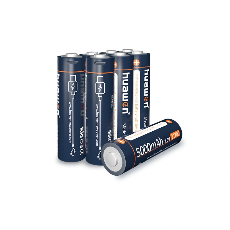 Custom 3.6V 21700 5000mAh Lithium Battery With USB-C Solution 1