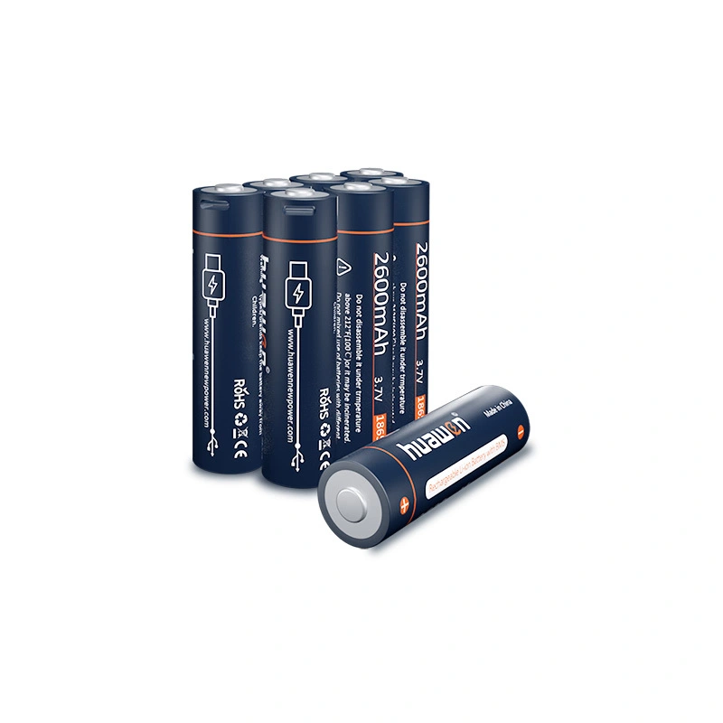 Custom 3.7V 2600mAh 18650 USB-C Charing Lithium Battery Manufacturer 1