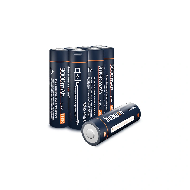 Custom 18650 3.7V 3000mAh Protected Lithium Battery With USB-C Charging 1