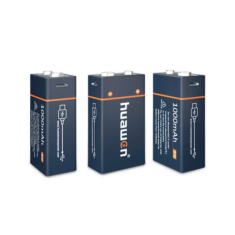 بطاريات 9 فولت مخصصة الشركة المصنعة لحلول بطارية ليثيوم أيون USB-C 1