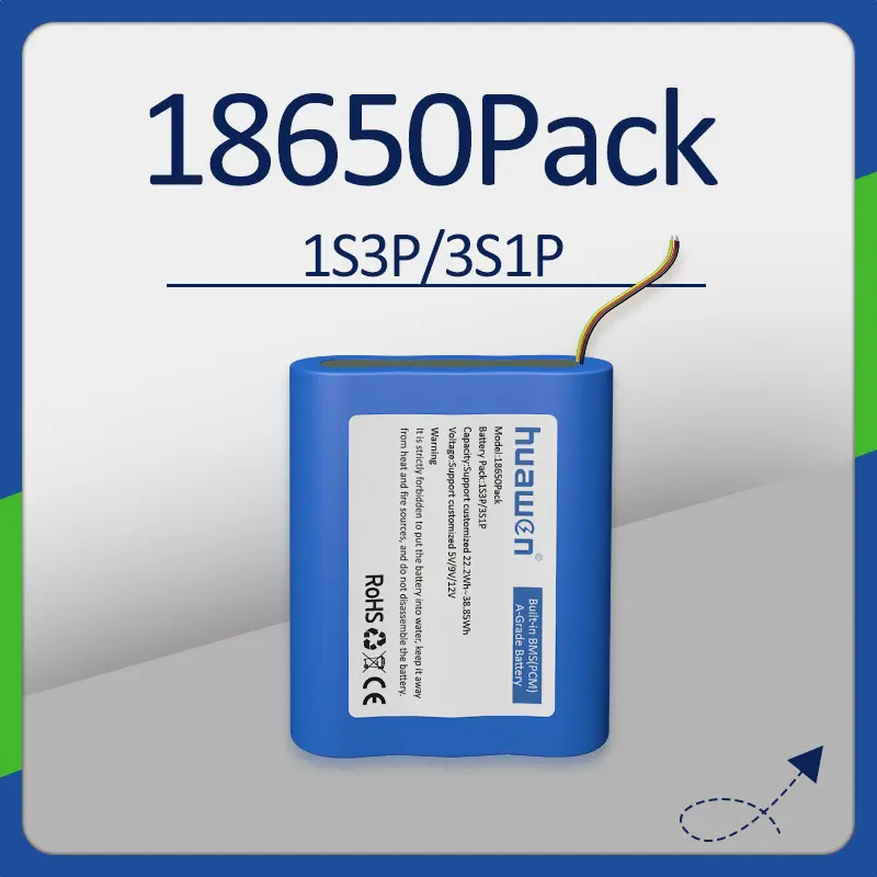 Custom 1S3P 3.7 V 7800 mAh 18650 Li-ion Battery Pack with XH2.54 Connector 1