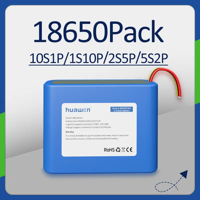 Custom 1S10P 2S5P 5S2P 10S1P 18650 Battery Pack Factory 1