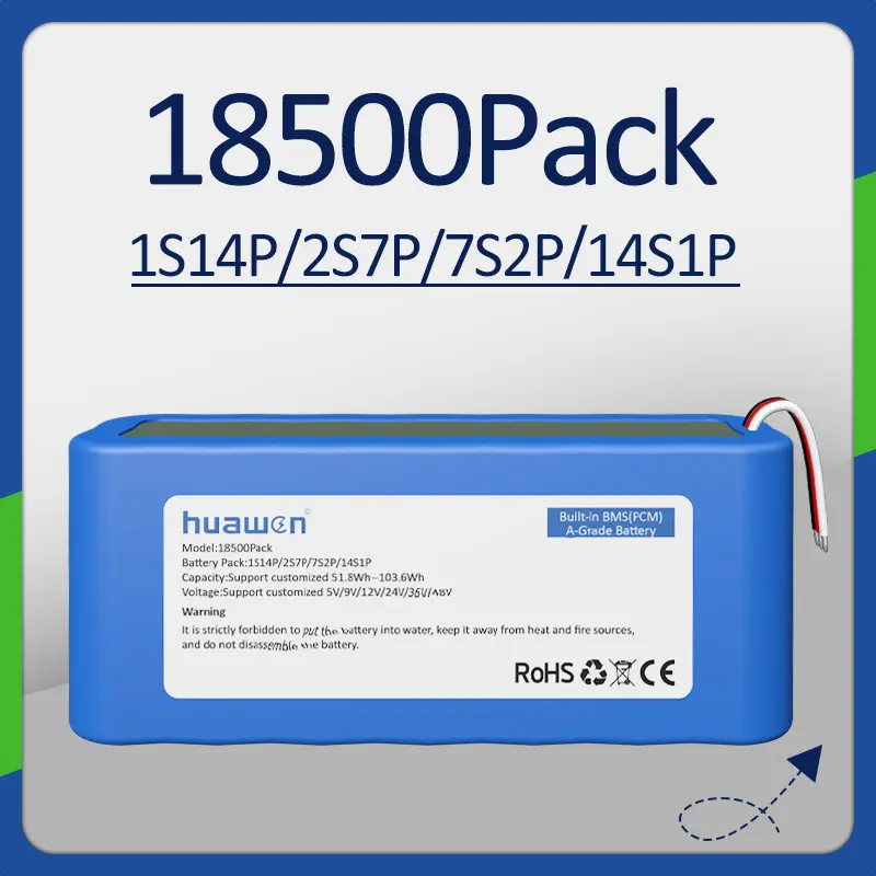 Пользовательский литий-ионный аккумулятор NCR18500 1S14P 2S7P 7S2P 14S1P 1