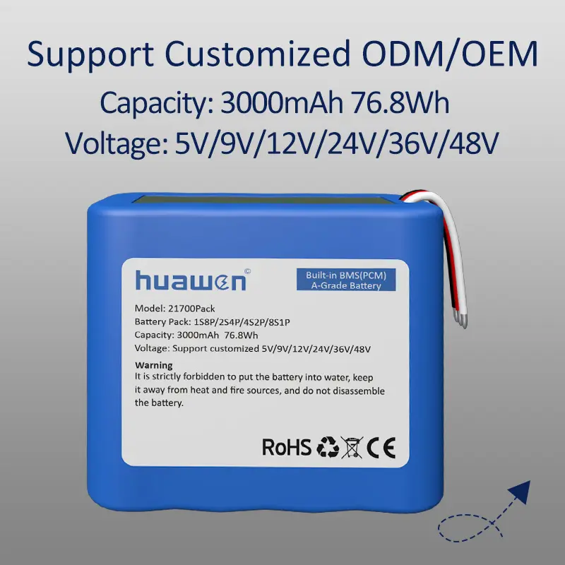 Rechargeable Lithium Battery Pack by Huawen 2