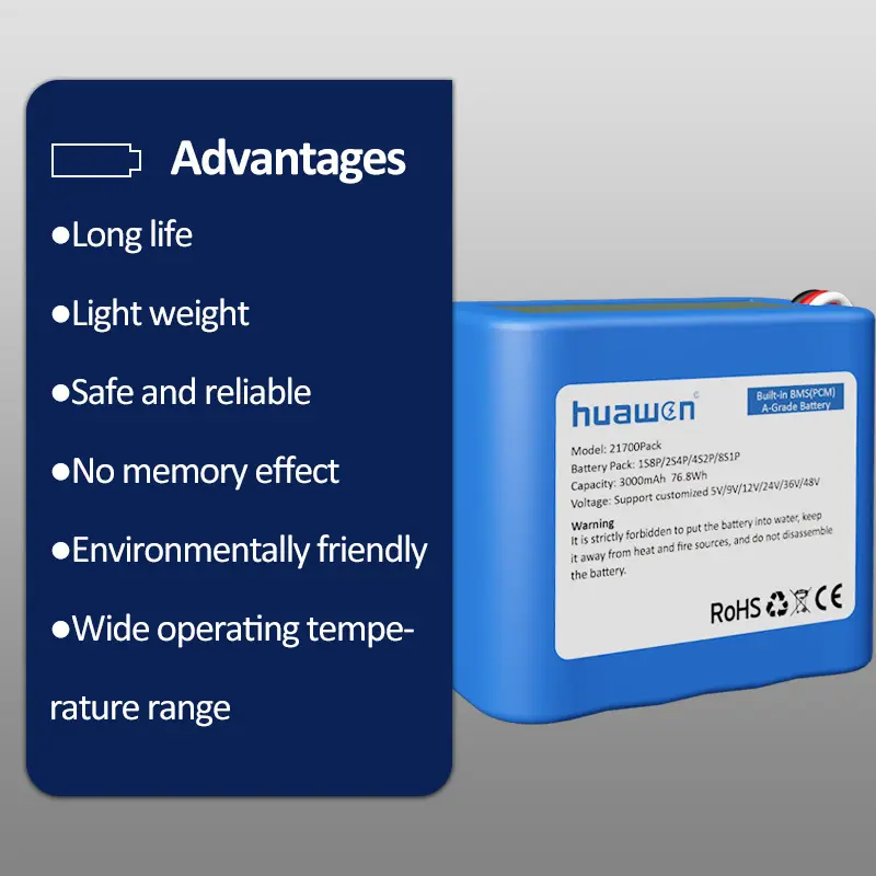 Rechargeable Lithium Battery Pack by Huawen 6