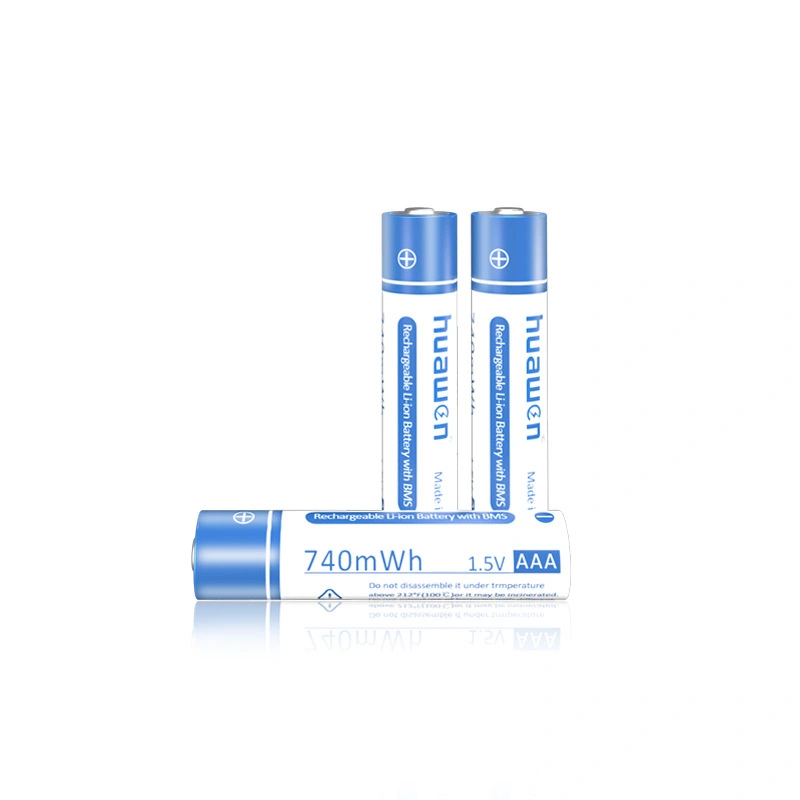Custom 1.5V 740mWh AAA Rechargeable Lithium Battery With BMS Solution 1