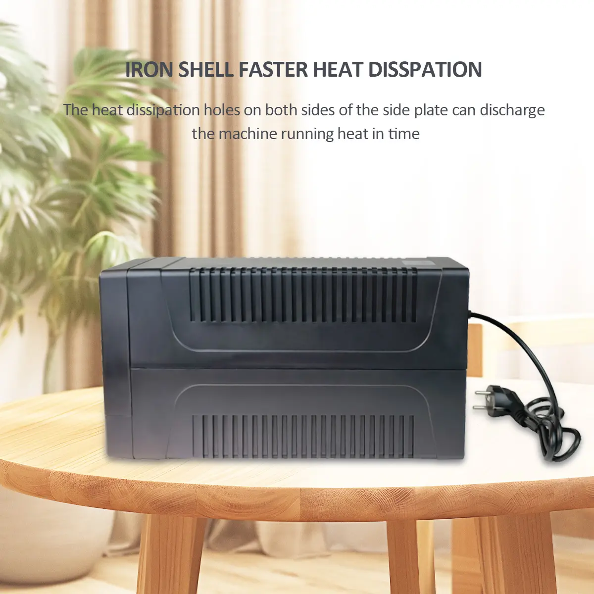 110V~230VAC Offline UPS 1000VA/600W Plastic Shell Uninterruptible Power Supply for Computer Server-1 5