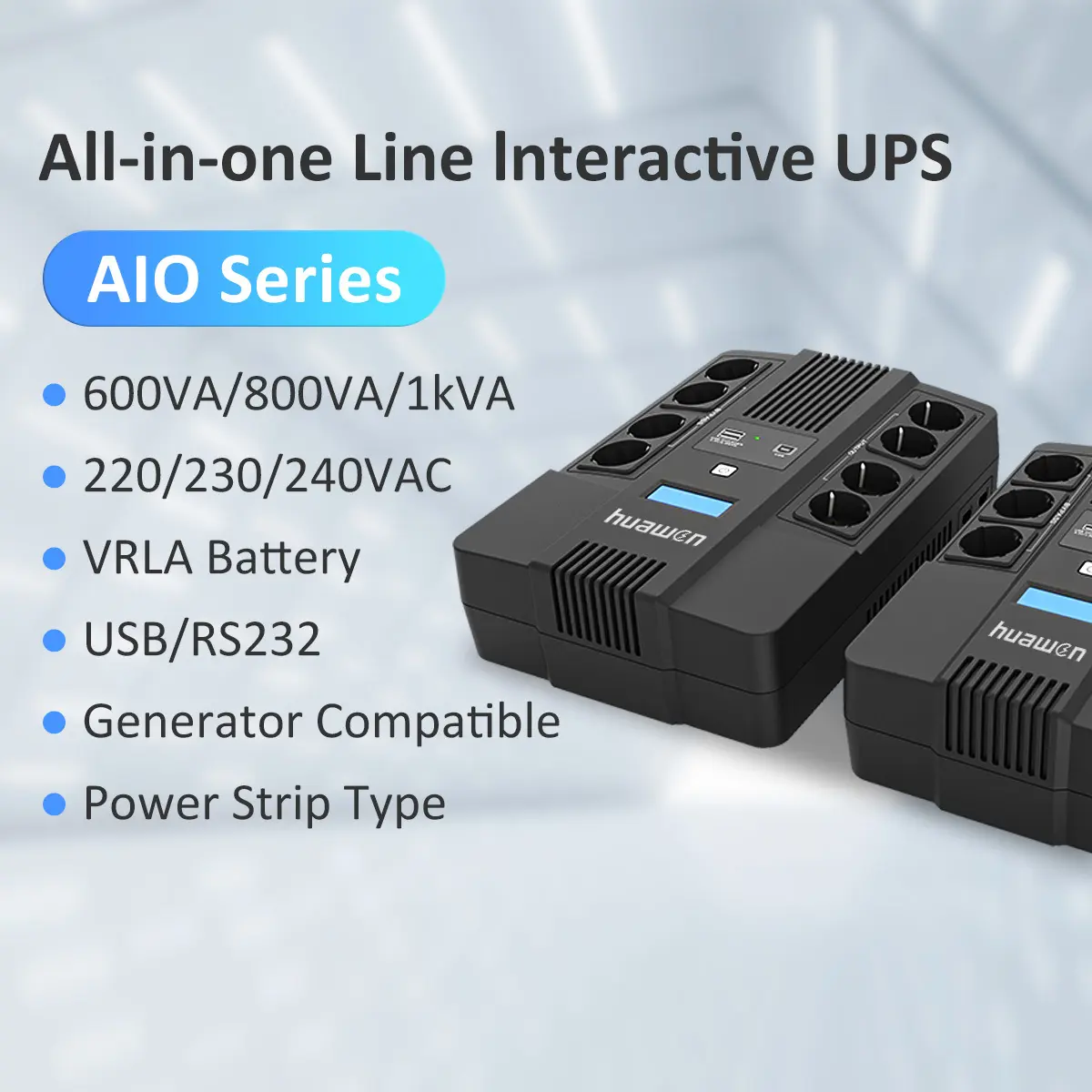 شريط طاقة تفاعلي متعدد الإمكانات بقوة 600 فولت أمبير إلى 1000 فولت أمبير للمنزل/المكتب/جهاز التوجيه/نظام نقاط البيع 1