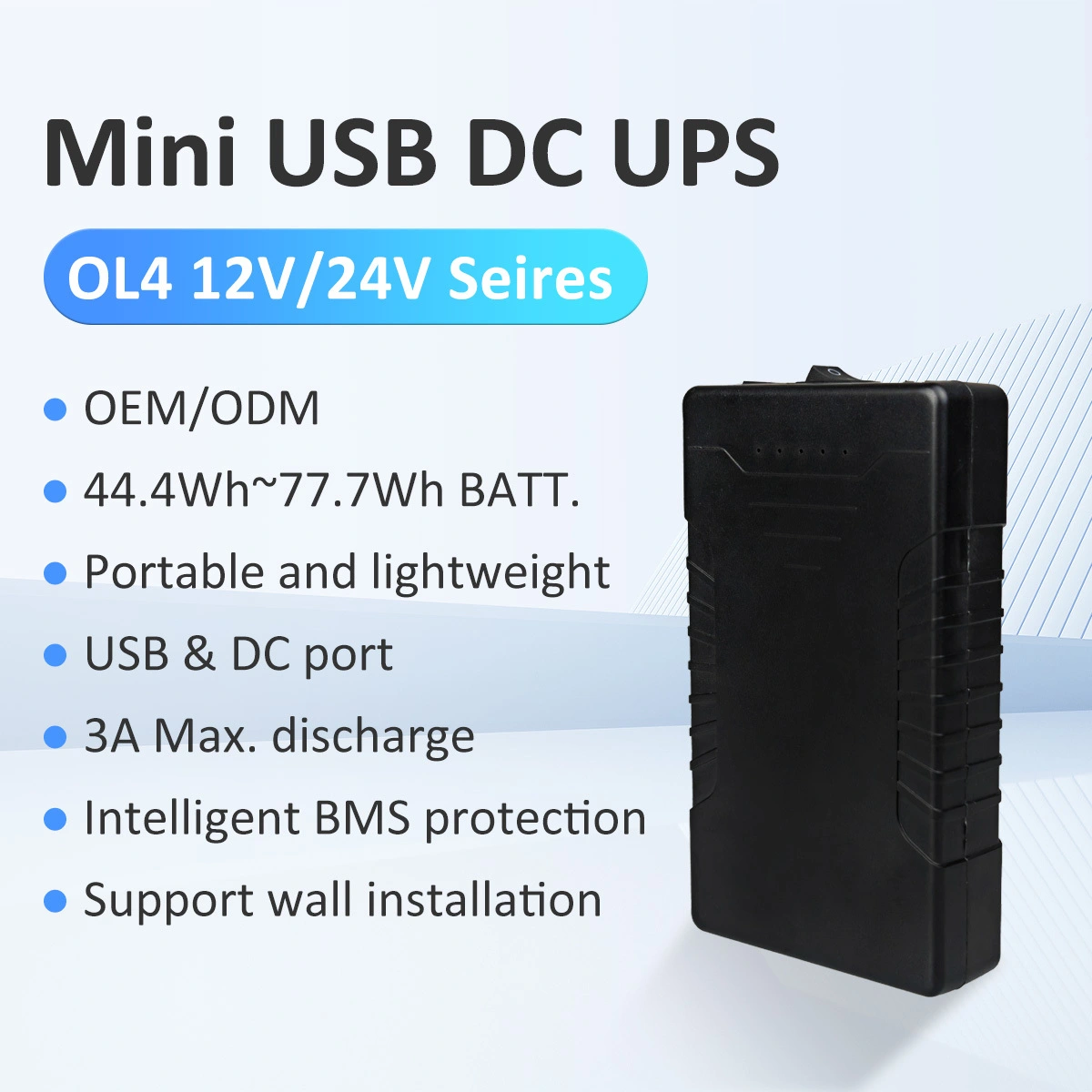 Huawen OL4 24V DC Mini UPS Portable Lithium Uninterrupted Power Supply 1