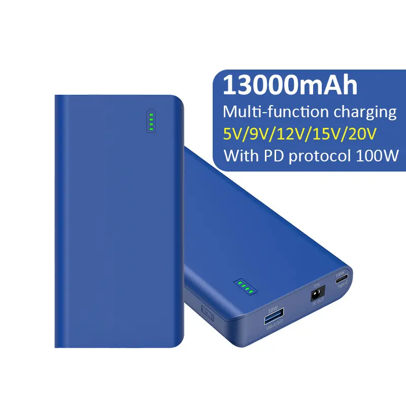 Портативный внешний аккумулятор PD100W 12 В постоянного тока 13000 мАч с несколькими портами 1